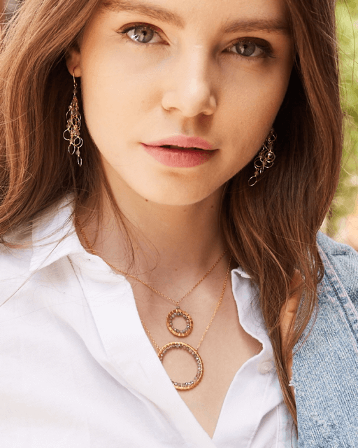 PARKEN JEWELRY PARKEN JEWELRY Labradorite Halo Necklace Layering Set — main product shot