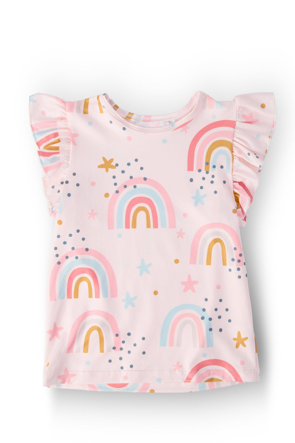 Mila & Rose ® Over the Rainbow S/S Ruffle Tee — main product shot