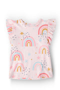 Mila & Rose ® Over the Rainbow S/S Ruffle Tee — main product shot