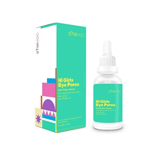 She Vec Hi Girls Anti-Acne Facial Serum: Blemish Treatment, Sebum Control, Skin Brightening, Pore Minimizing - 1.01 fl oz