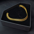BodyCandy Stainless Steel Gold Tone PVD Chunky Goddess Chain Layering Necklace — main product shot