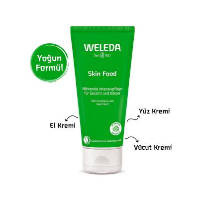 Weleda Skin Food: Intense Hydration & Nourishment for Dry, Damaged Skin | Natural Moisturizing Cream for Face, Hands, Elbows & Cracked Heels (2.54 fl oz)