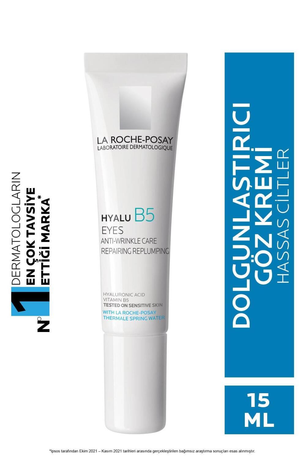 La Roche Posay Hyalu B5 Eye Cream - Anti-Wrinkle, Hyaluronic Acid Eye Care for Sensitive Skin, 0.51 fl oz