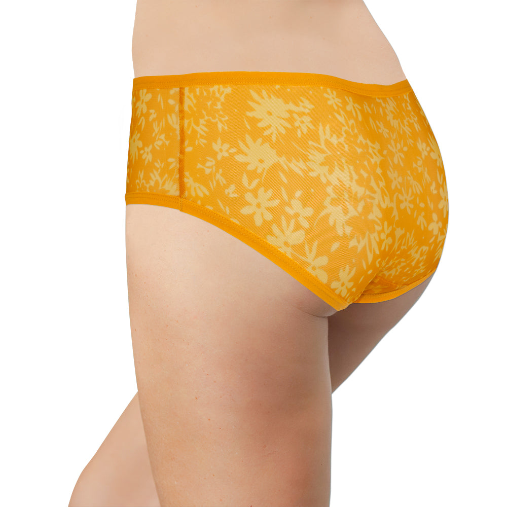 Love Libby Panties Cheerful Poppy Mesh Hipster – Stay-Put & XS–2X — side view