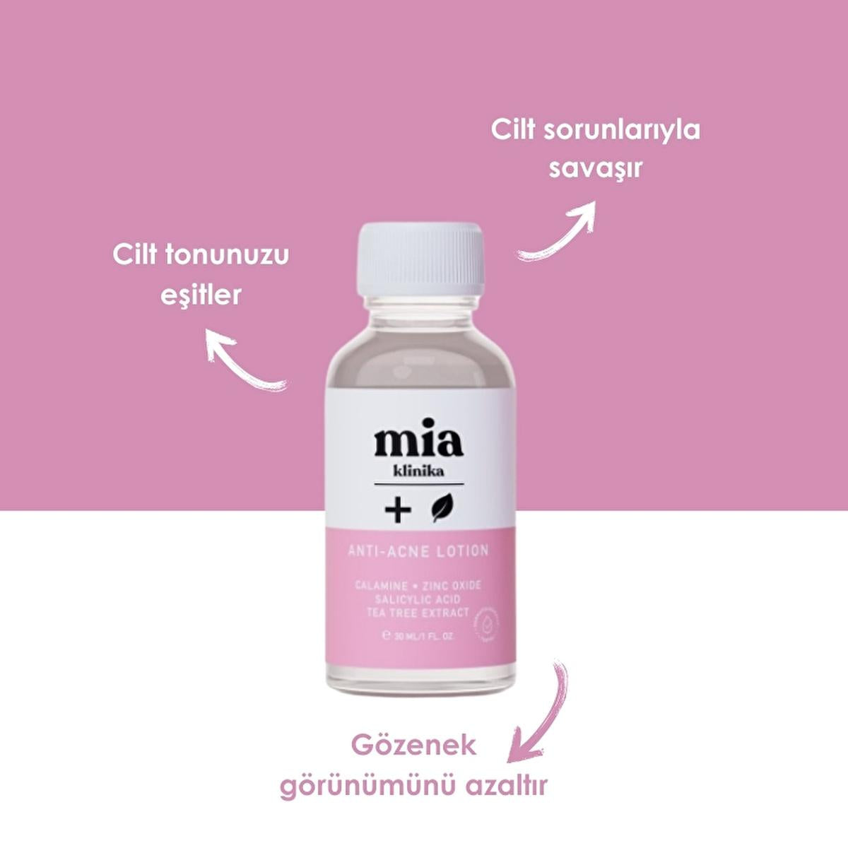 Mia Klinika Acne Treatment Lotion: Fast-Acting Blemish Remover for a Smoother, Brighter Complexion - 30ml