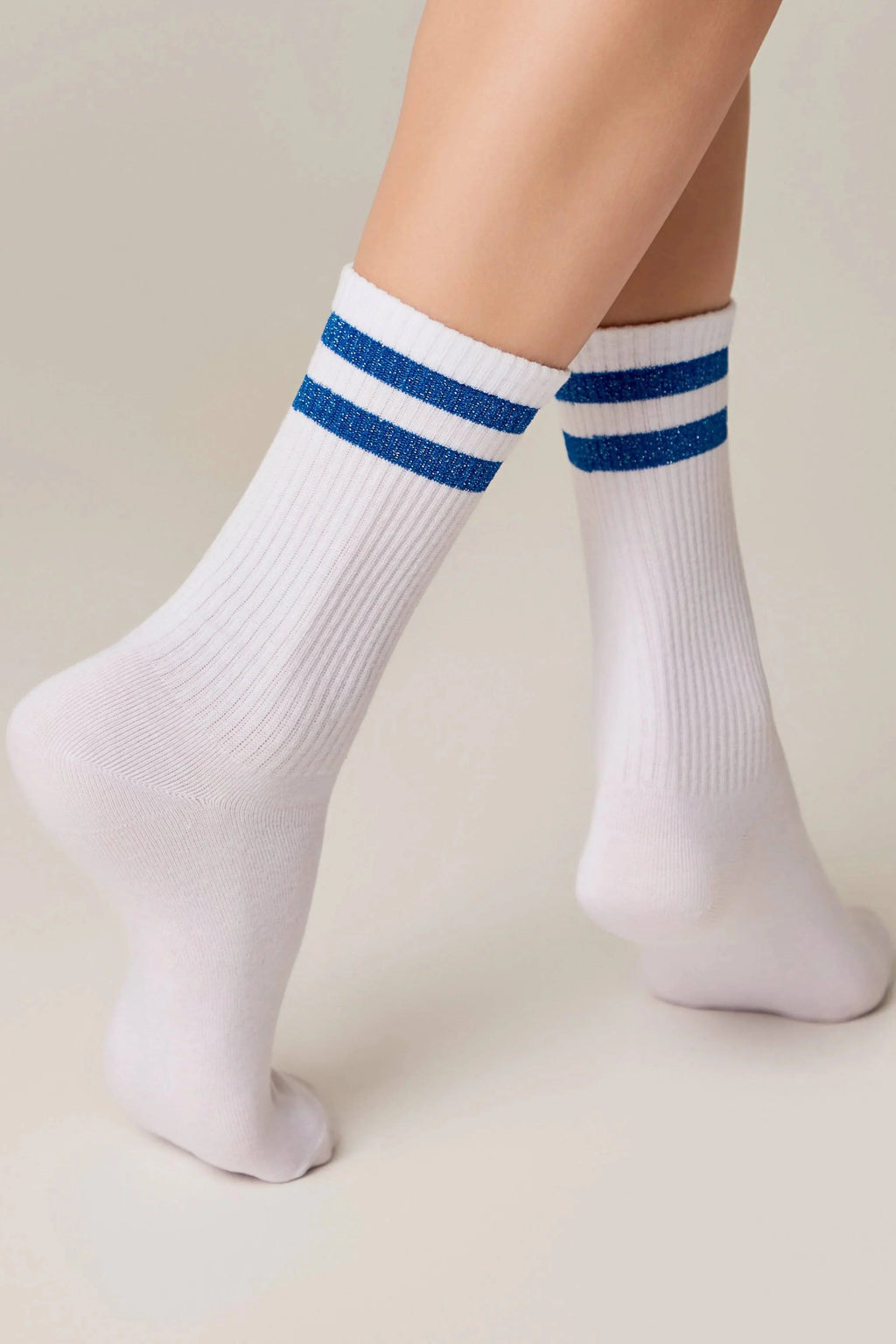 TheRanok.com Conte Cotton Long Socks Active 157 - Lurex Stripes — feature highlight