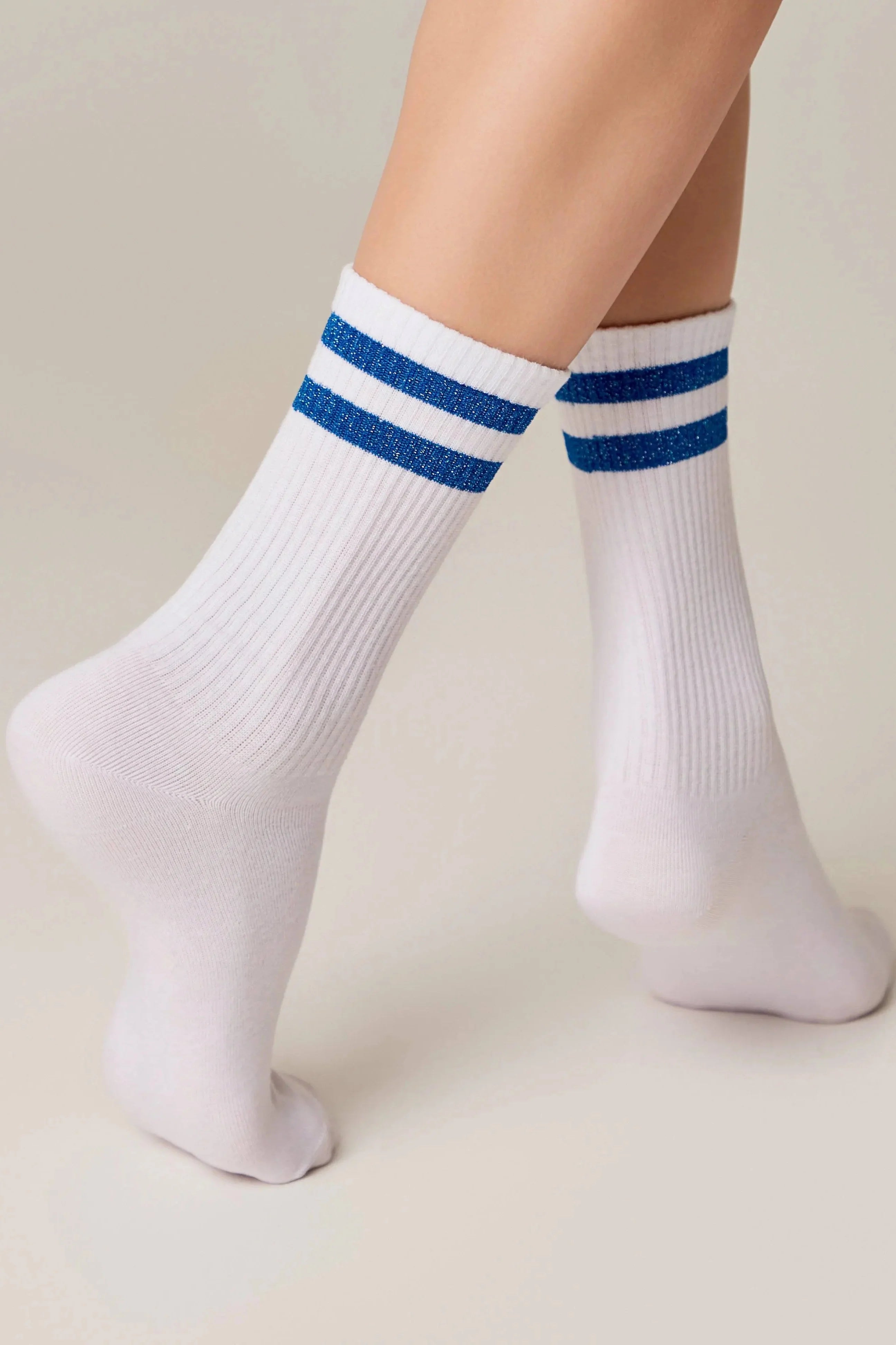 TheRanok.com Conte Cotton Long Socks Active 157 - Lurex Stripes — feature highlight