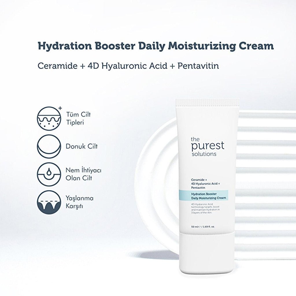 The Purest Solutions Moisturizing Face Cream with Hyaluronic Acid & Shea Butter - Anti-Aging Skincare for Dry Skin