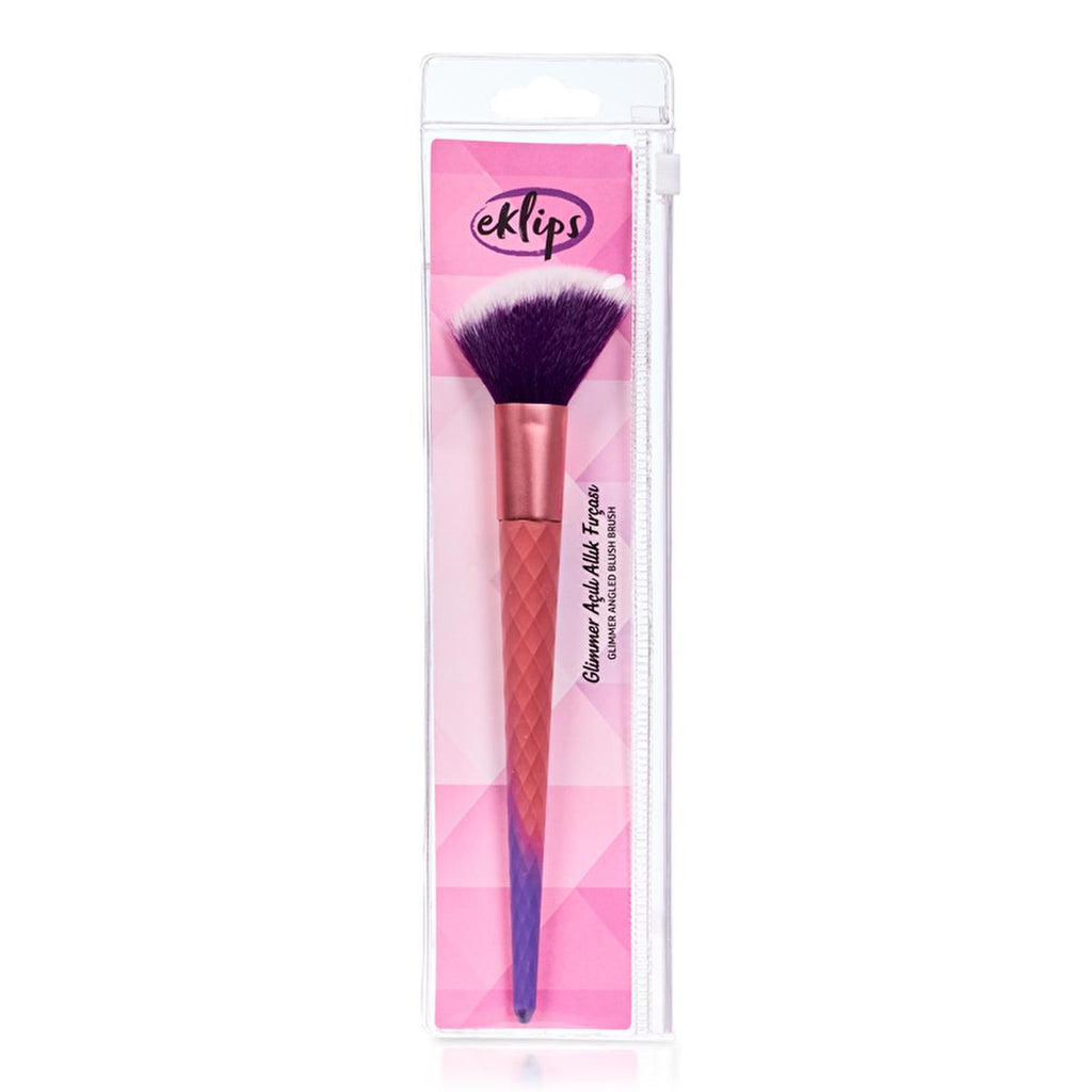 Eklips Glimmer Angled Blush Brush: Achieve a Flawless, Contoured Look with Precise Application - Professional Makeup Brush