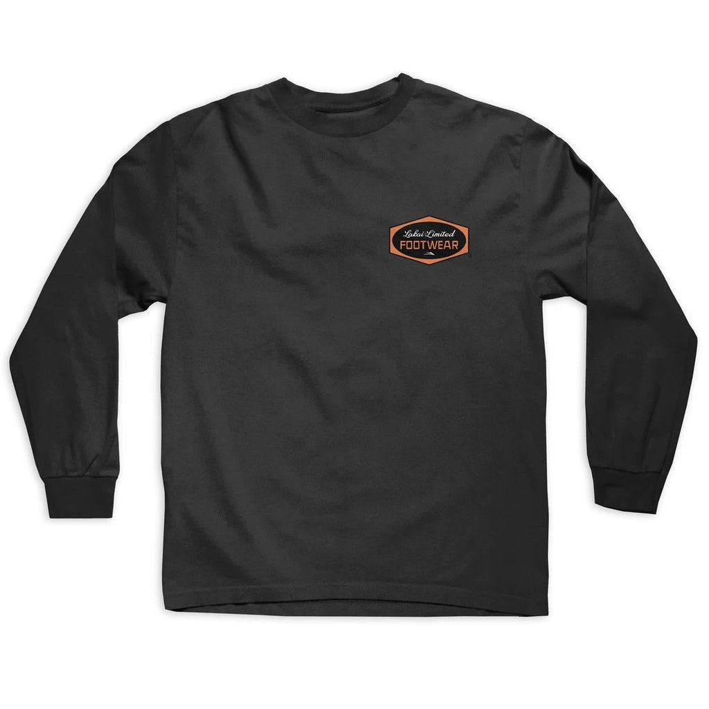 Lakai Paint Long Sleeve Tee - Black by Skates USA