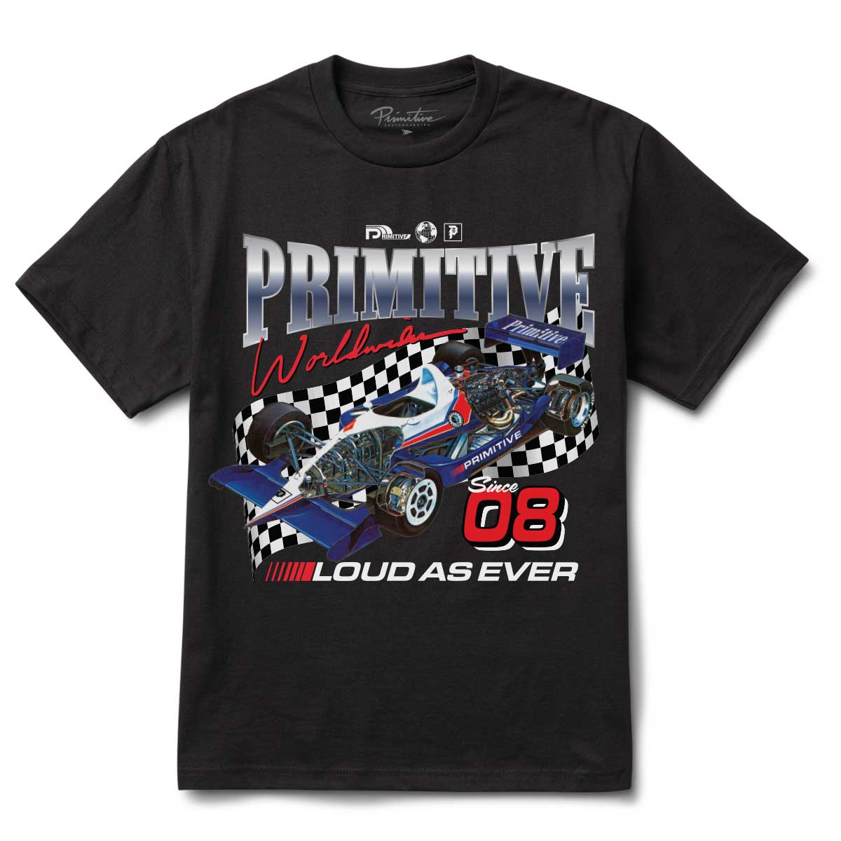 Primitive Finish Line Tee - Black by Skates USA