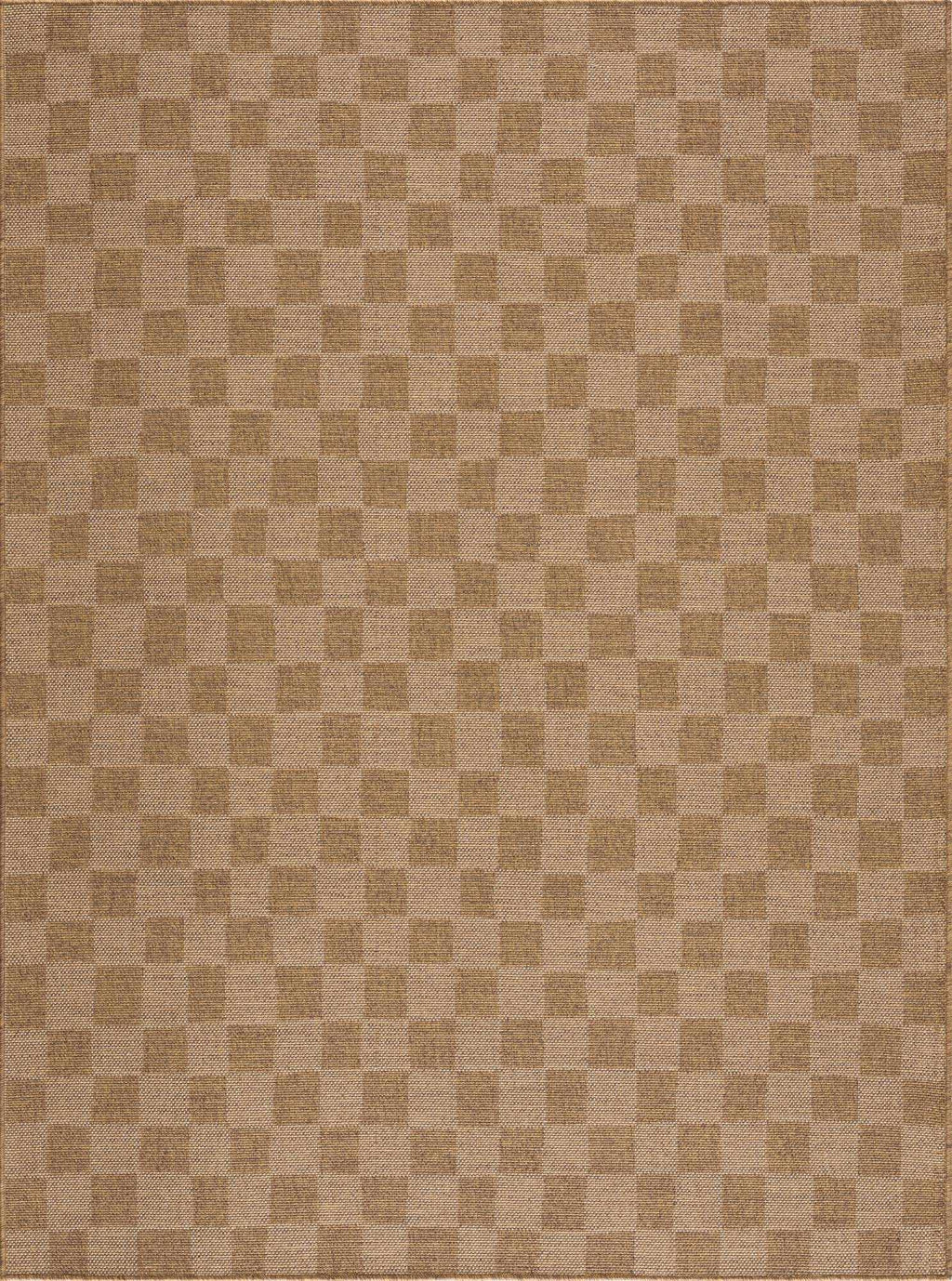 Kuval Checkered Brown Outdoor Rug – Boutique Rugs