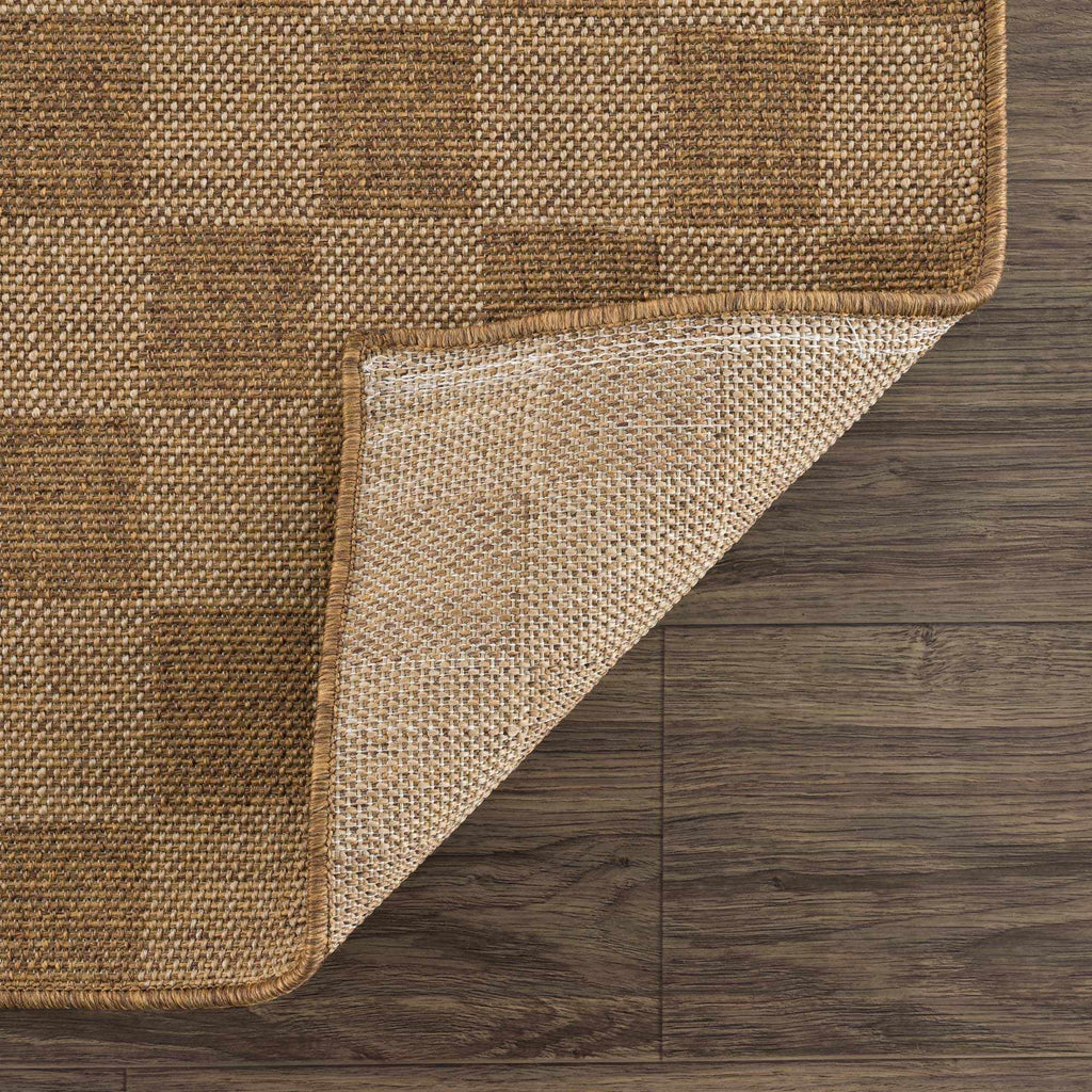 Kuval Checkered Brown Outdoor Rug – Boutique Rugs, view 7