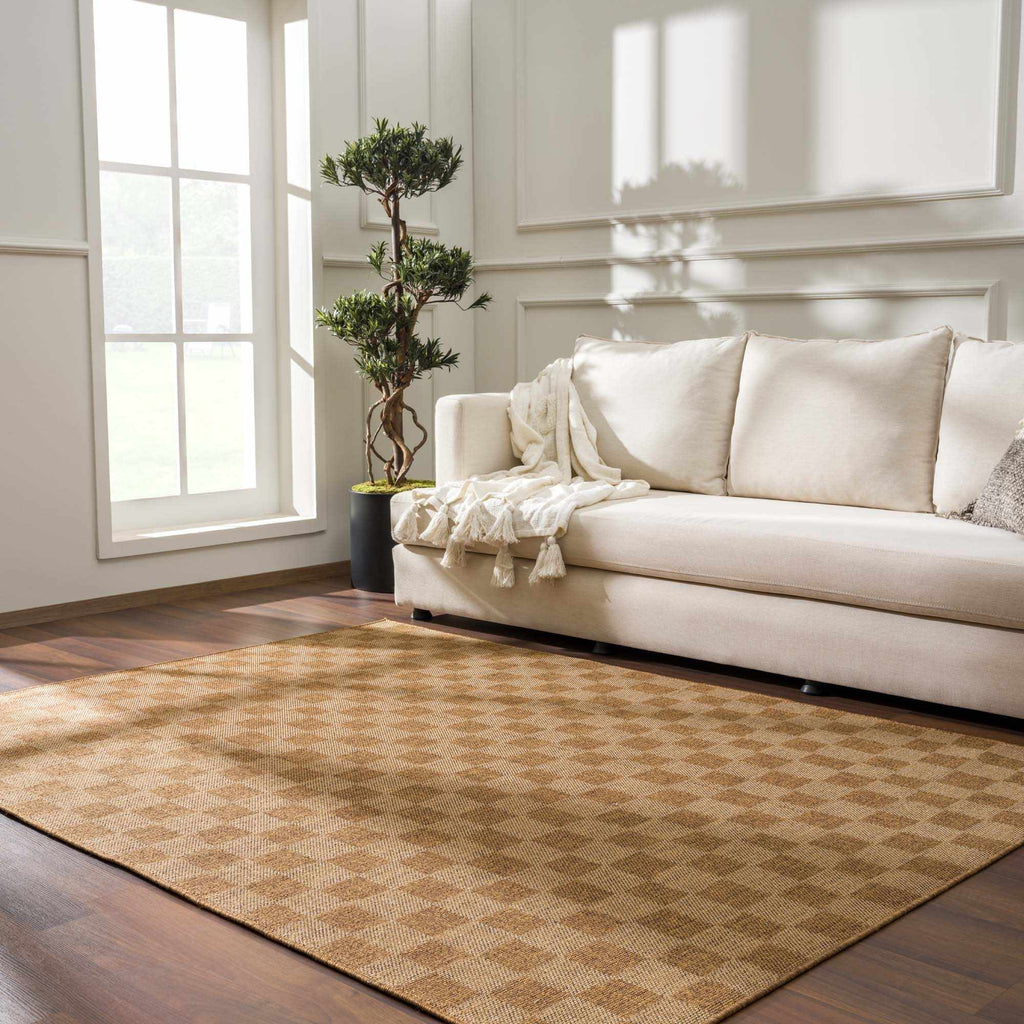 Kuval Checkered Brown Outdoor Rug – Boutique Rugs, view 11