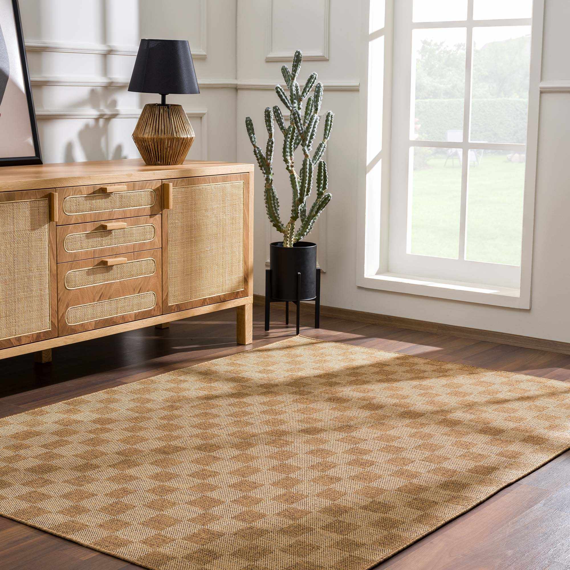 Kuval Checkered Brown Outdoor Rug – Boutique Rugs, view 20
