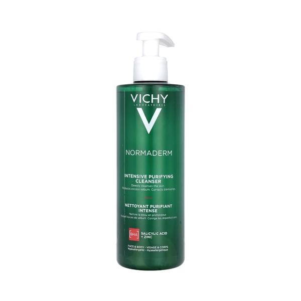 Vichy Normaderm Phytosolution Intensive Purifying Gel for Oily Skin - 400ml, Salicylic Acid Face Wash, Botanical Face Cleanser