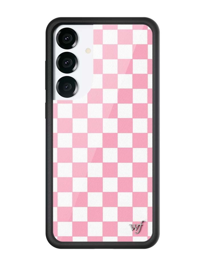 Wildflower Cases Checkers | Pink Samsung Galaxy Case — back view