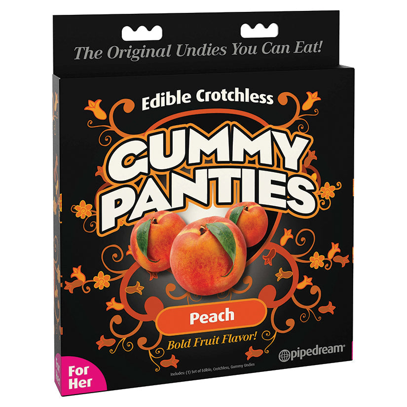 Love Spark Cove | Intimate Apparel, Pleasure Shop & Free Shipping Edible Crotchless Gummy Panties for Her-Peach — main produc