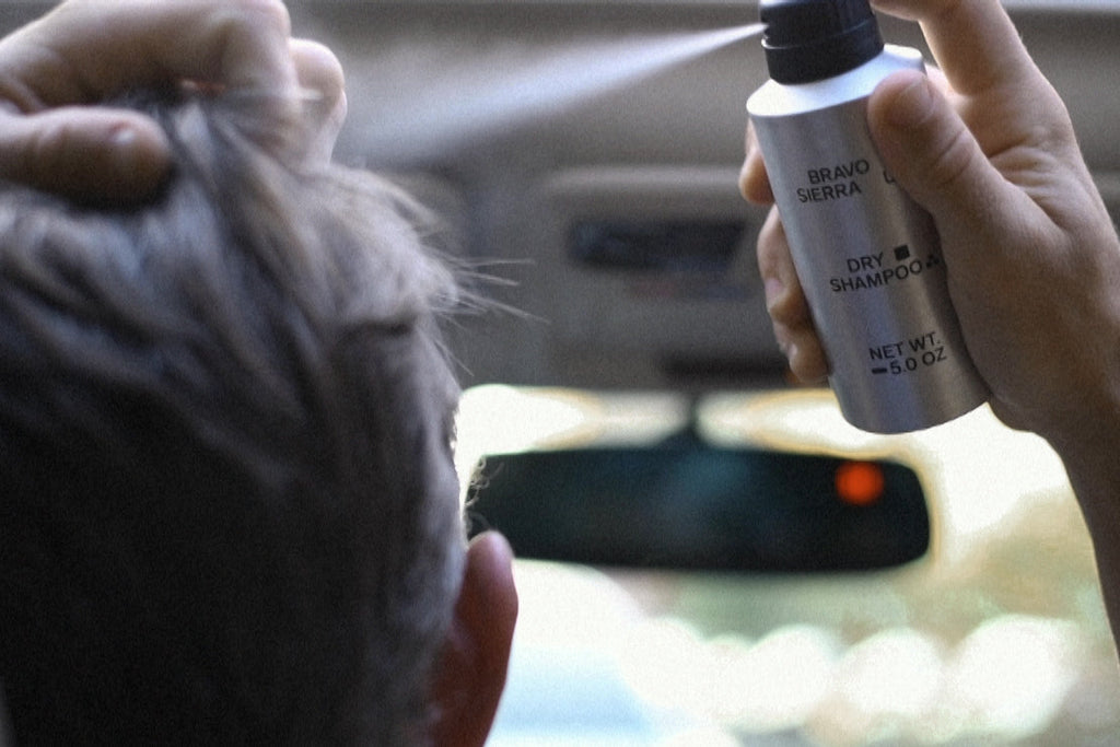 Bravo Sierra Dry Shampoo — rice starch + clary sage ingredient detail