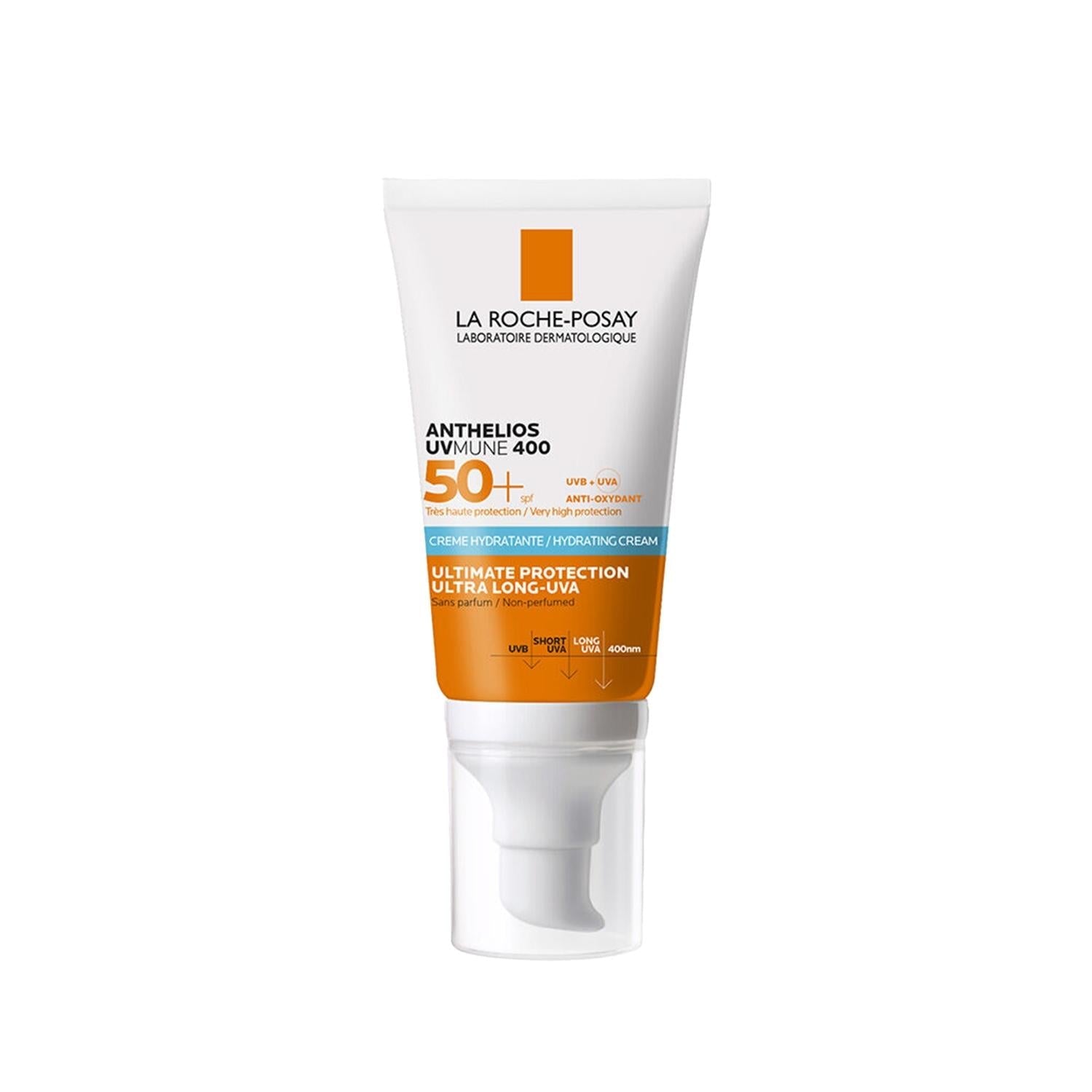 La Roche-Posay Anthelios UVMune SPF 50+ Moisturizing Sunscreen: Broad Spectrum Protection & Hydration for Sensitive Skin - 50ml