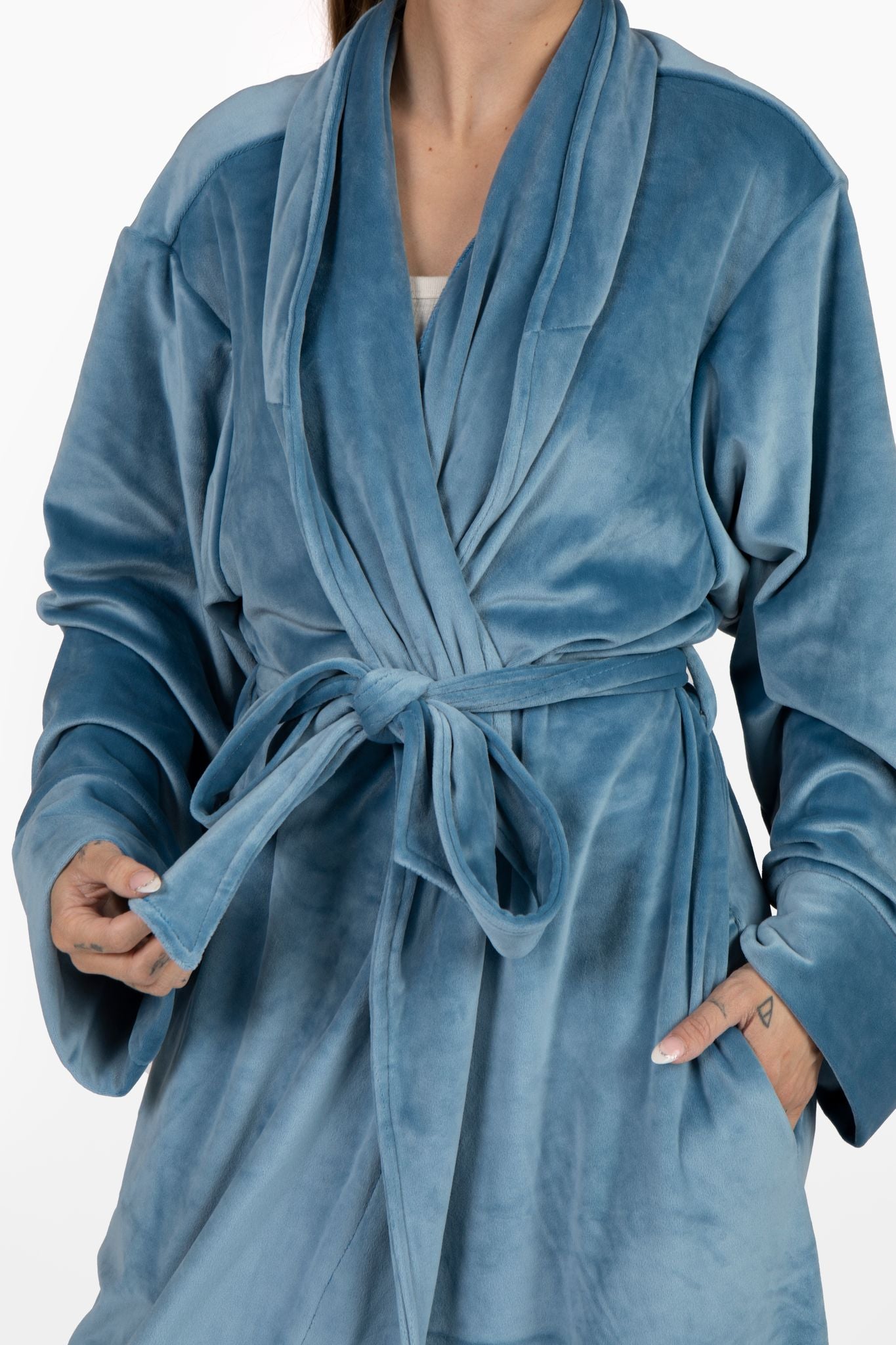 Plush Velour Women's Robe – Pure Fiber, view 13