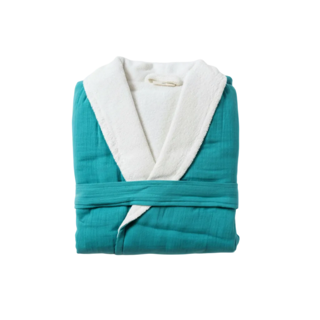 Soluna – Double-Side Muslin/Terry Shawl Robe – Pure Fiber, view 8