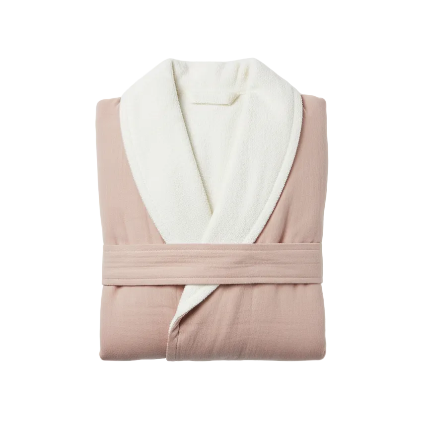 Soluna – Double-Side Muslin/Terry Shawl Robe – Pure Fiber, view 12