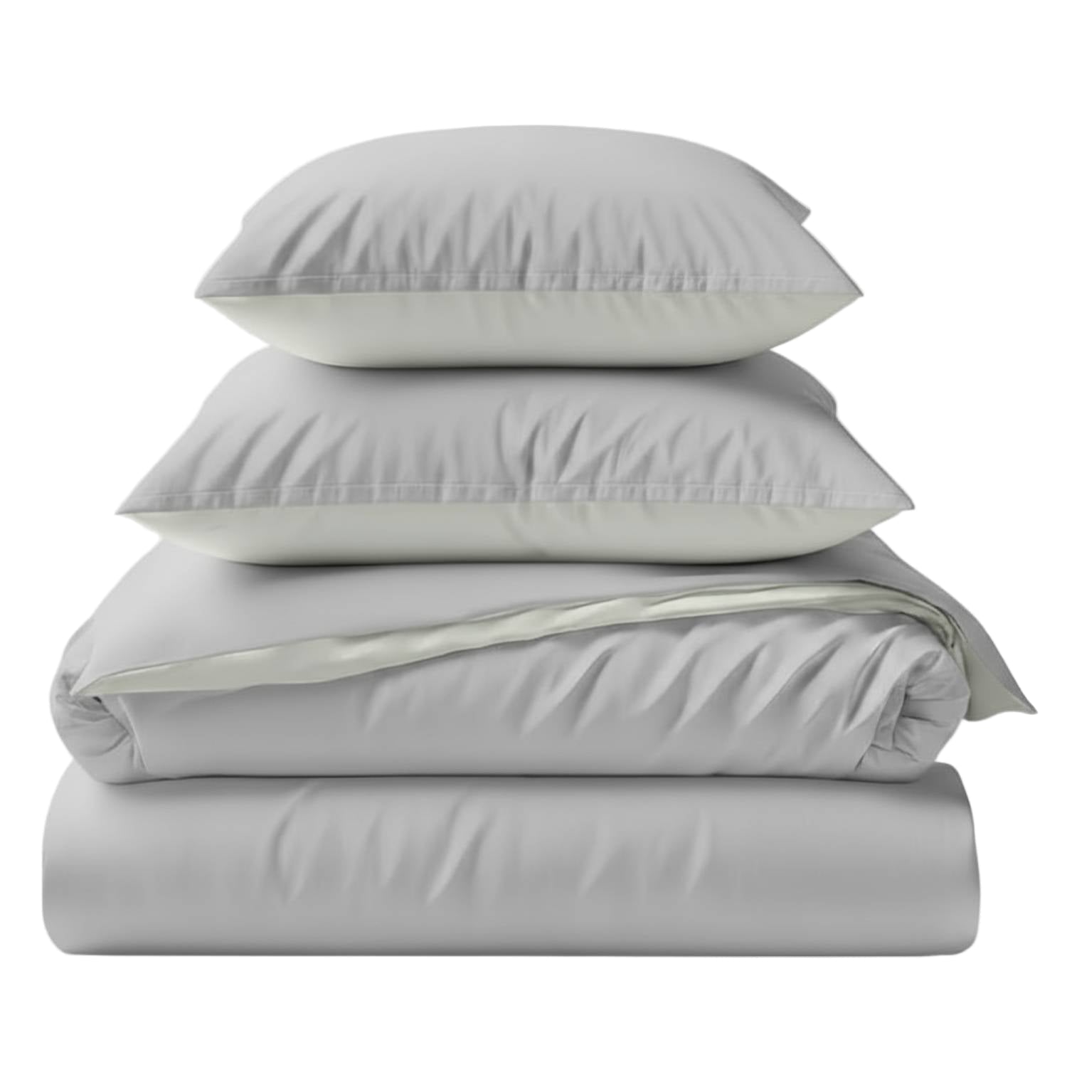 Two-Tone Bamboo Duvet Cover + 2 Shams Set – Pure Fiber