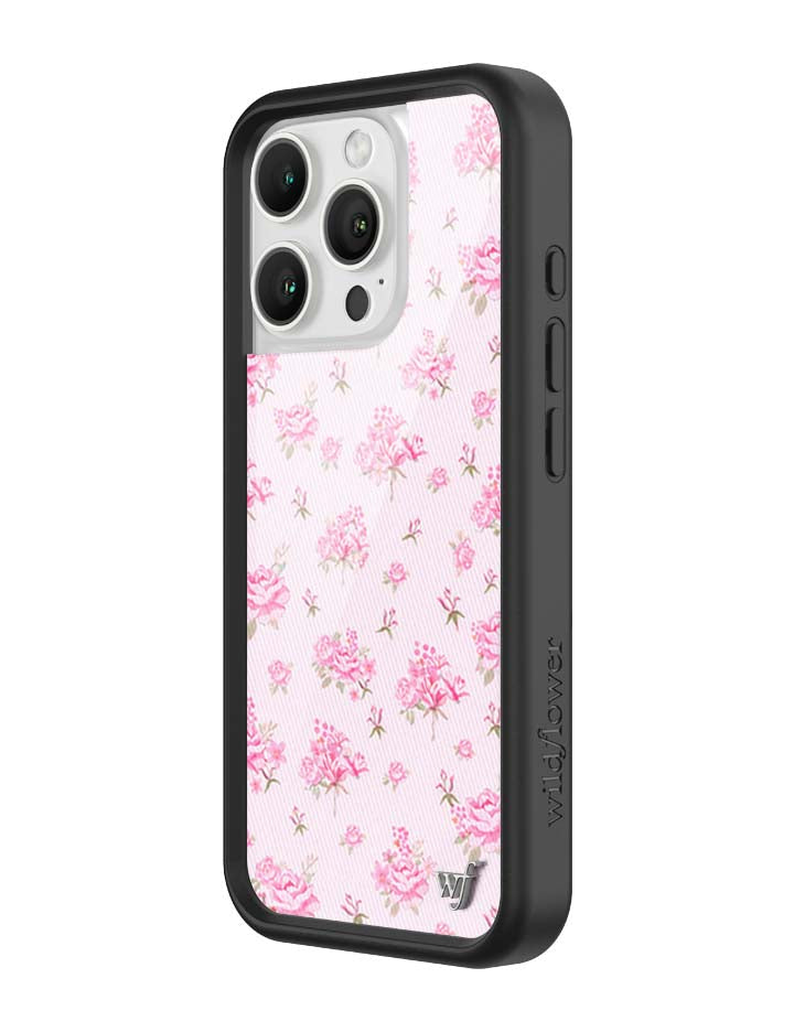 Wildflower Cases Forget Me Not Floral | Pink iPhone Case — flat-lay composition