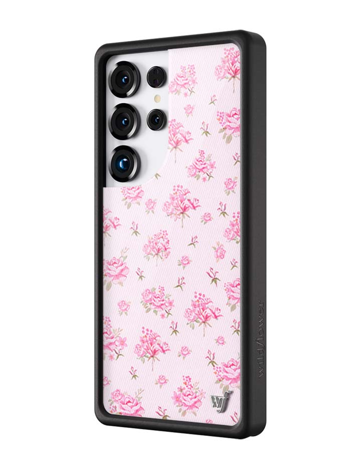 Wildflower Cases Forget Me Not Floral | Pink Samsung Galaxy Case — detail close-up