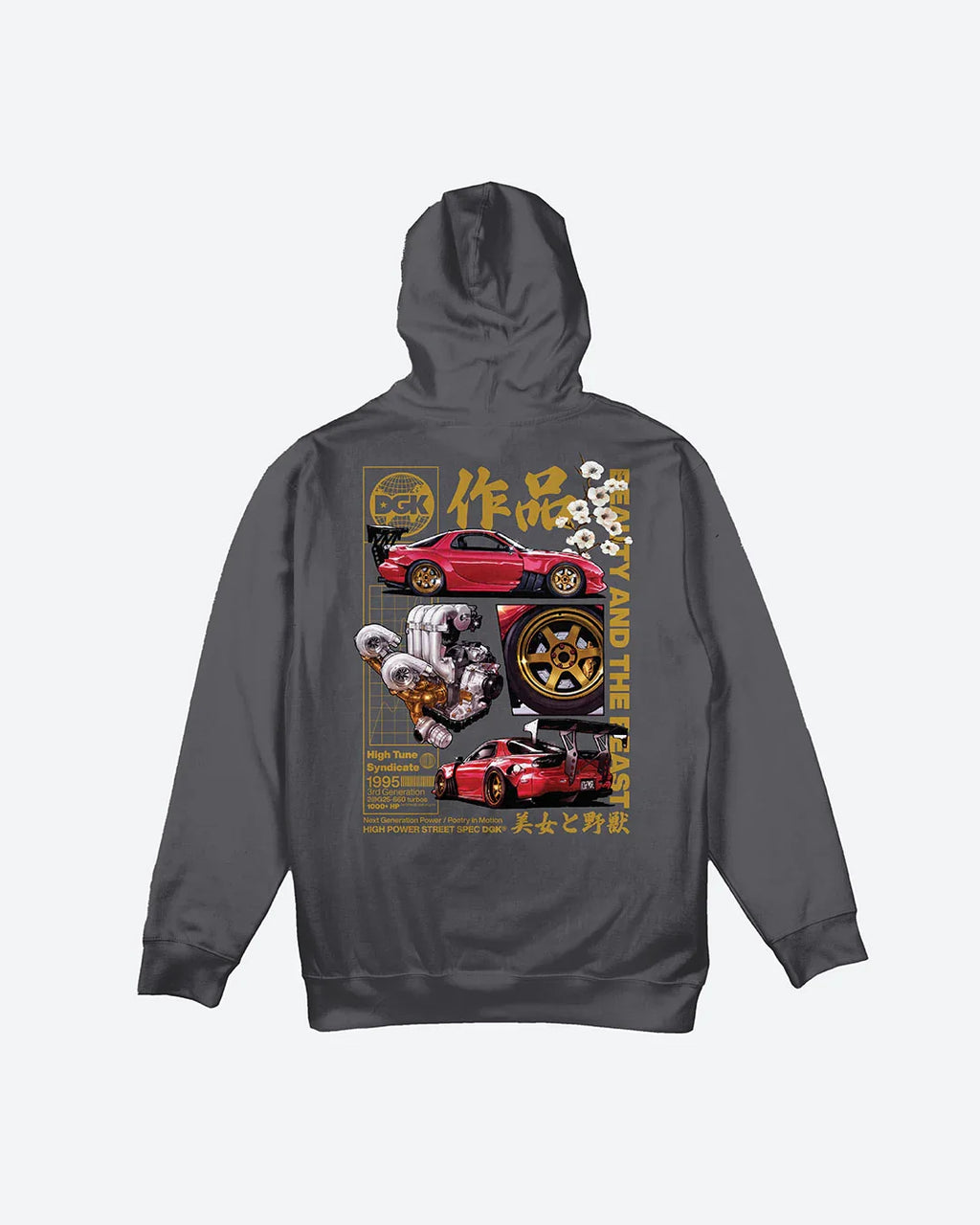 DGK Beauty And The Beast Hooded Fleece - Charcoal
