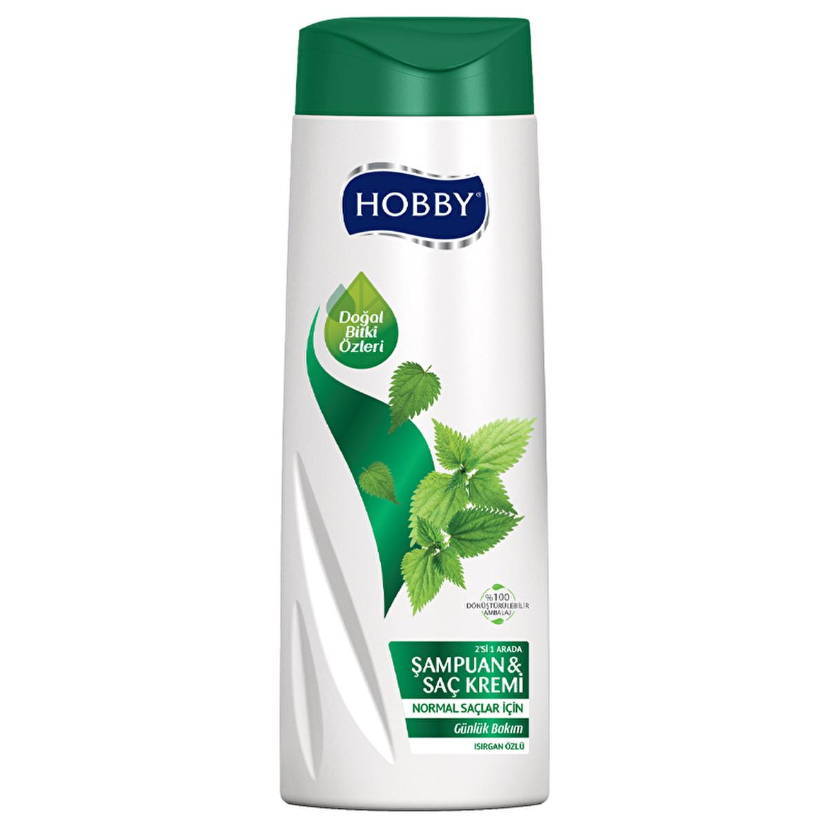 Hobby Natural Nettle Extract 2-in-1 Shampoo and Conditioner for Normal Hair, Paraben-Free, 16.91 fl oz