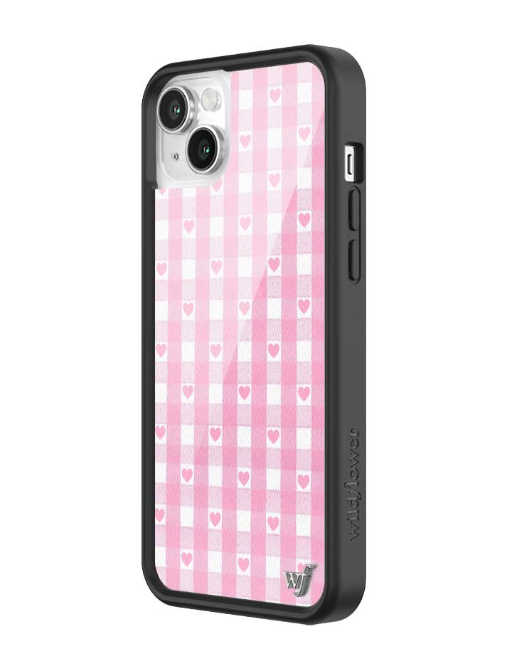 Gingham Hearts | Pink iPhone Case
