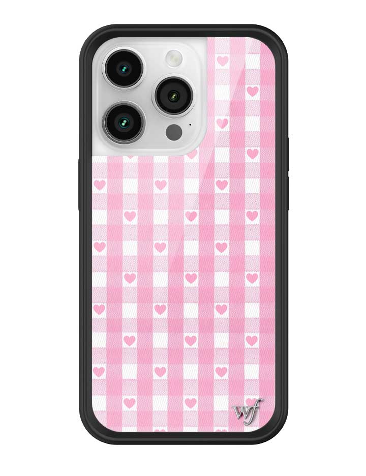 Gingham Hearts | Pink iPhone Case