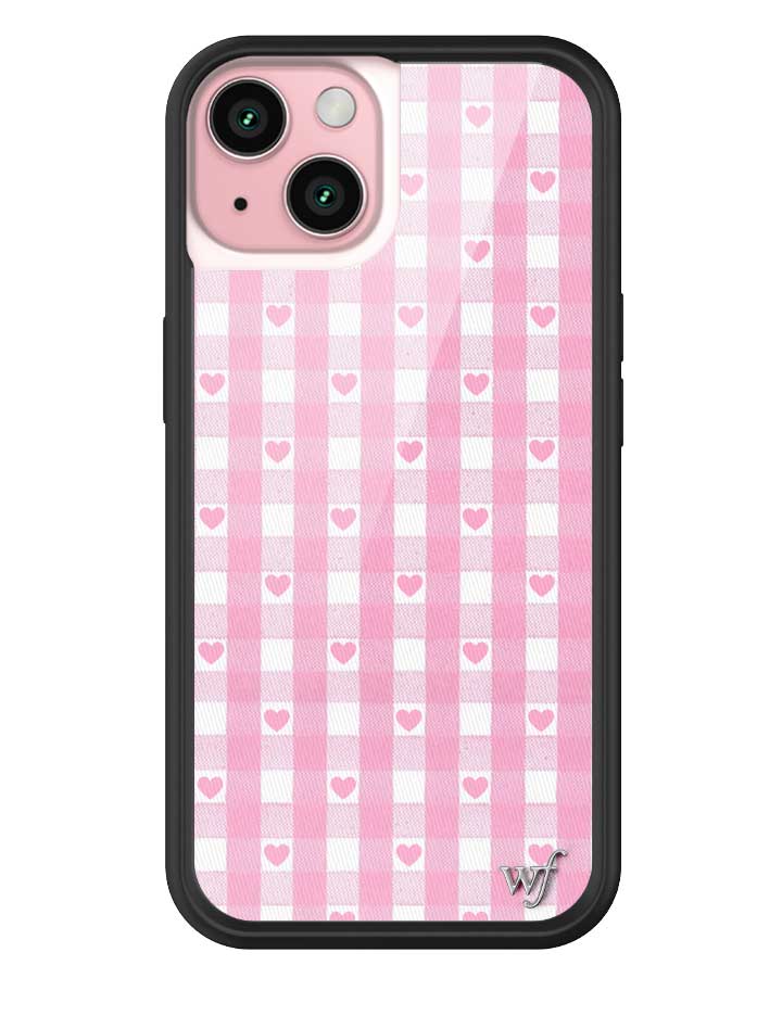 Gingham Hearts | Pink iPhone Case
