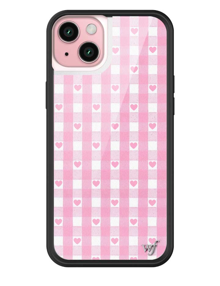 Gingham Hearts | Pink iPhone Case