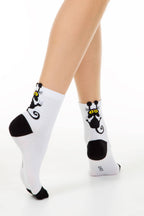 TheRanok.com Cotton Socks Conte Classic 233 - Picot "Black cat" — main product shot