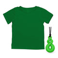 ParkerandTalia The Everday Sensory Friendly Green Tee w Chewy Necklace Bundle — sensory-friendly tee
