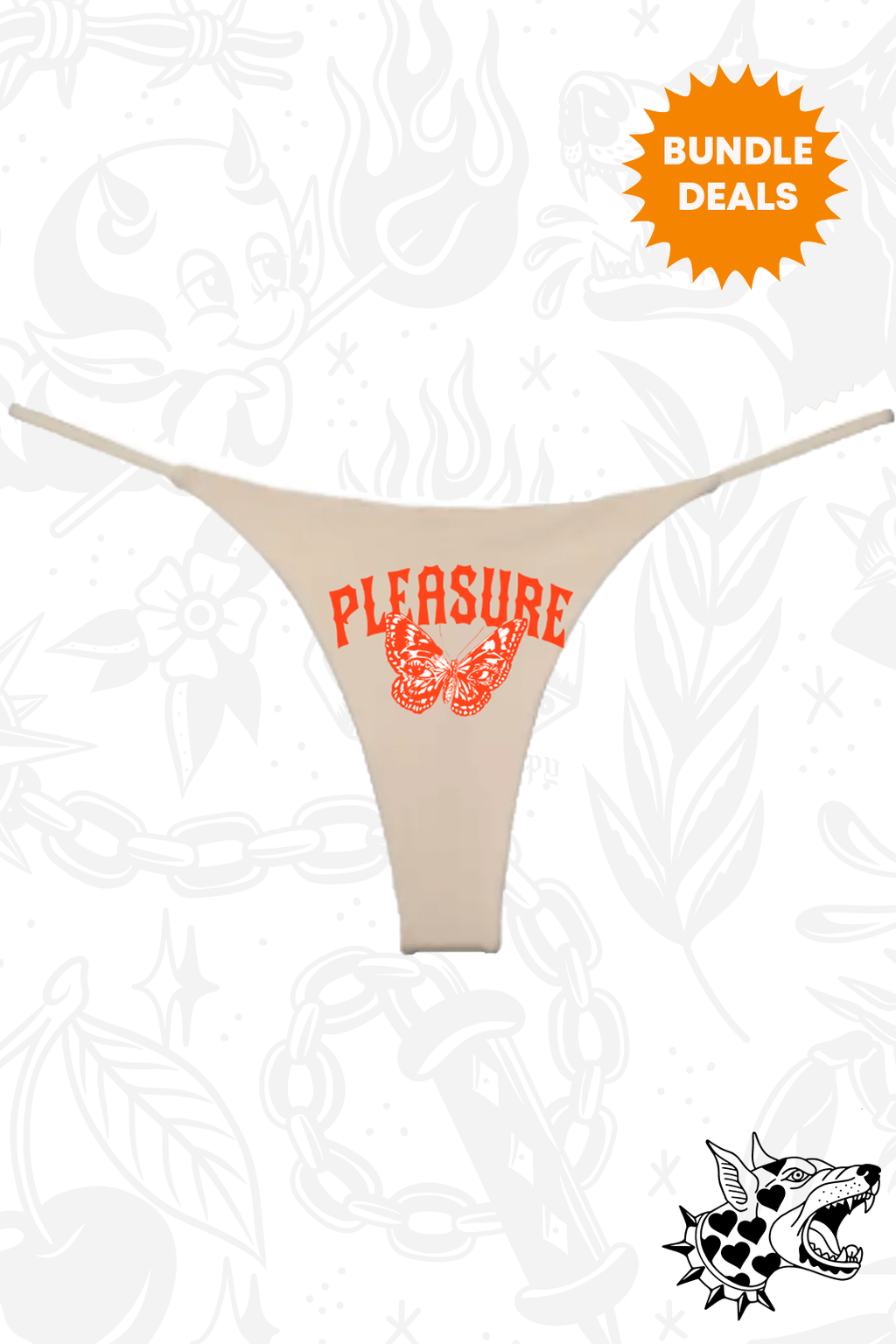 Thrash Happy Pleasure Thong — detail close-up