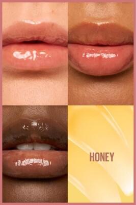Maybelline Lifter Gloss Honey: Hydrating Honey-Toned Lip Gloss for Natural Shine & Plump Lips - Non-Sticky Hyaluronic Acid Formula