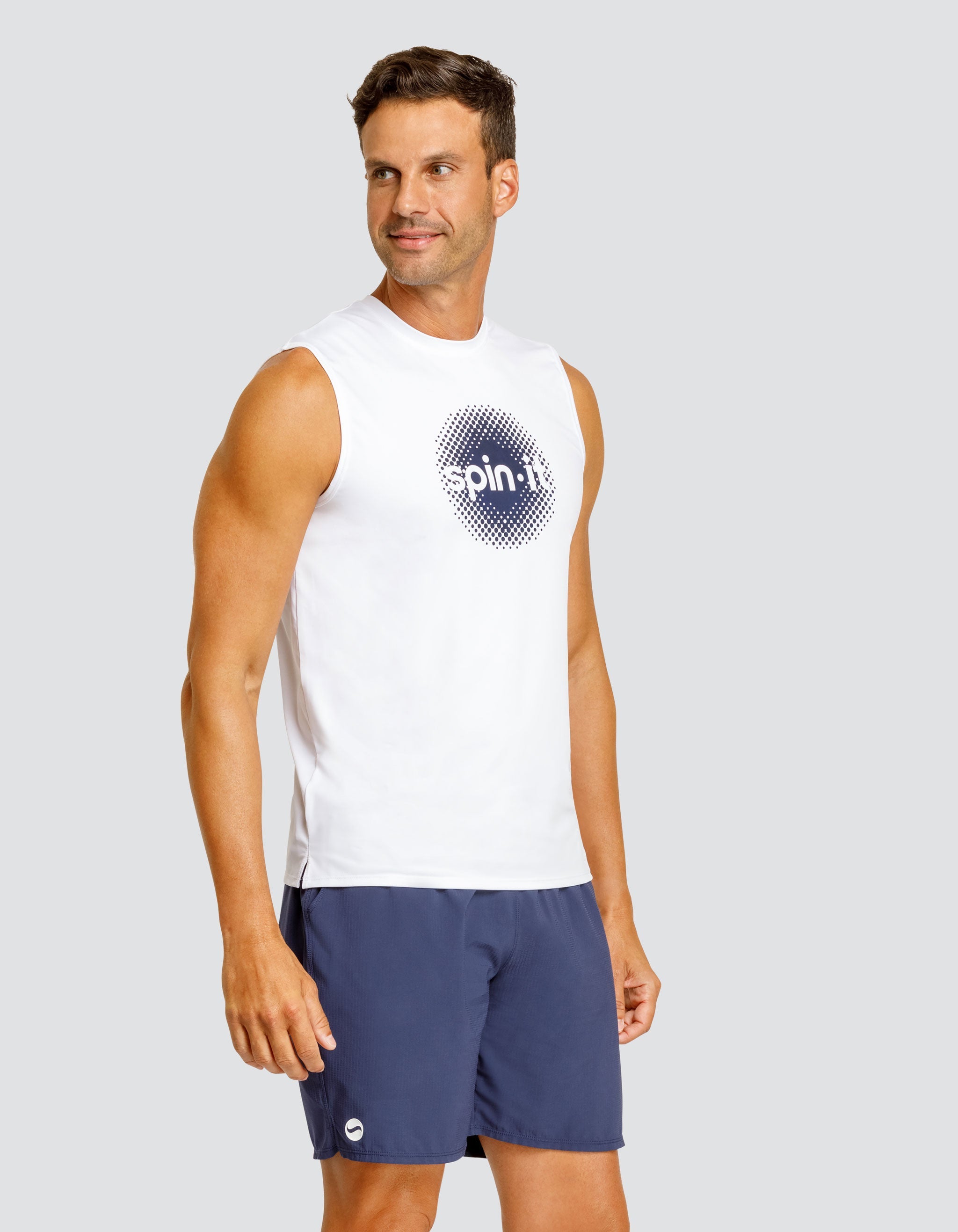 JOSH MUSCLE TANK - CHALK WHITE