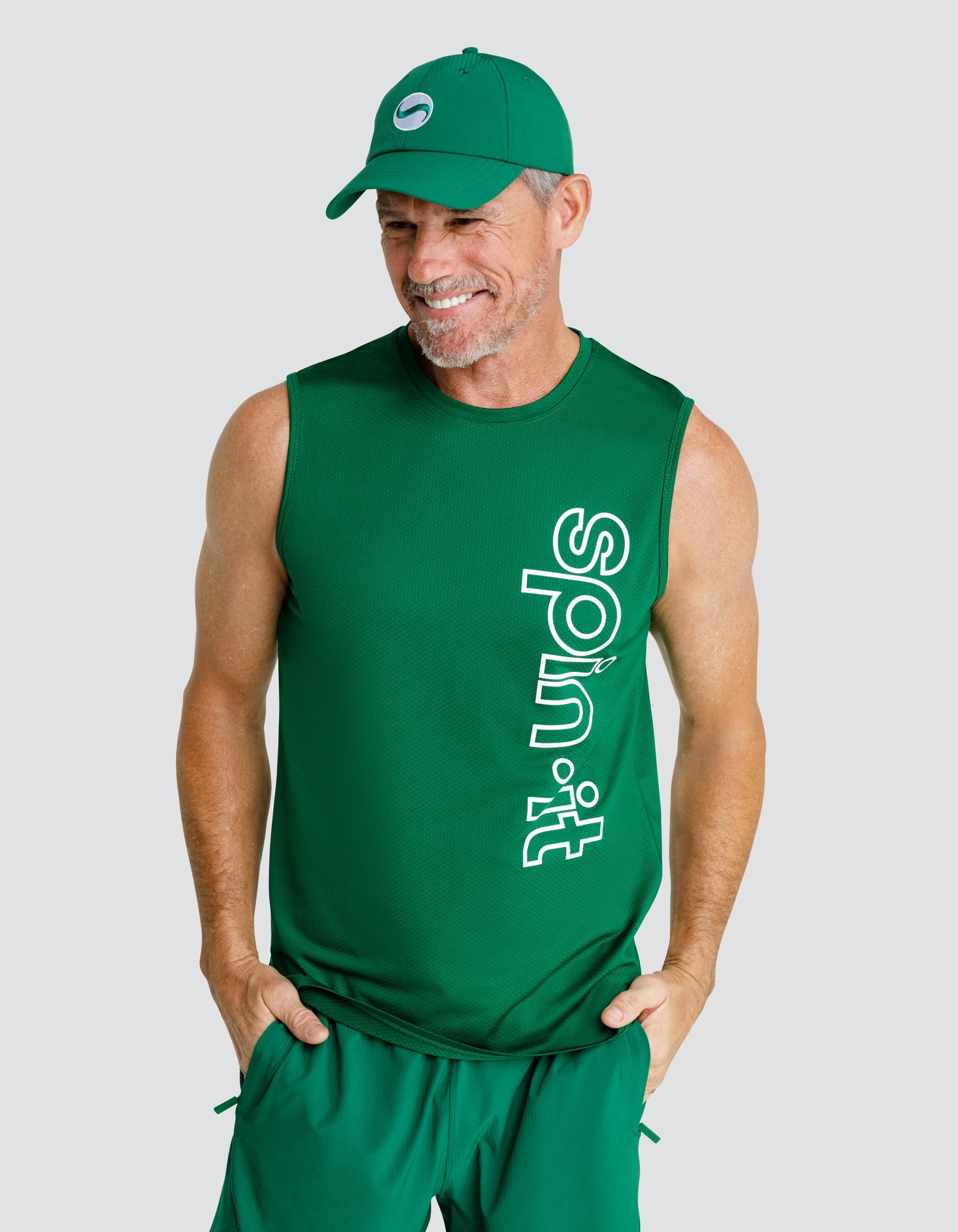 JOSH MUSCLE TANK - FERN GREEN