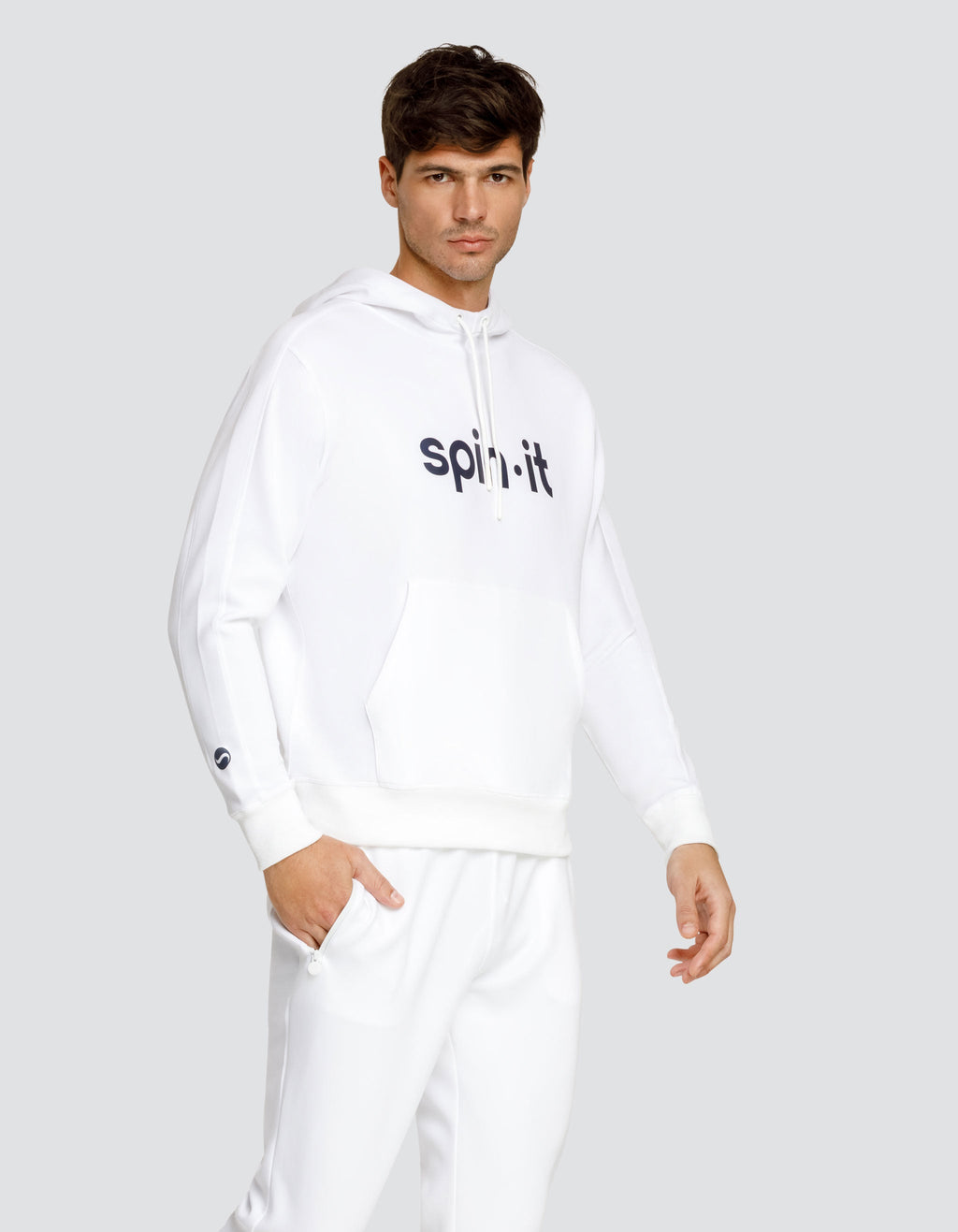 VADER LOGO SWEATSHIRT WITH HOOD - CHALK WHITE