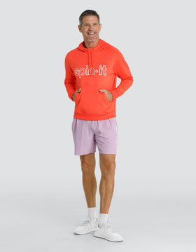 VADER LOGO SWEATSHIRT WITH HOOD - HOT CORAL