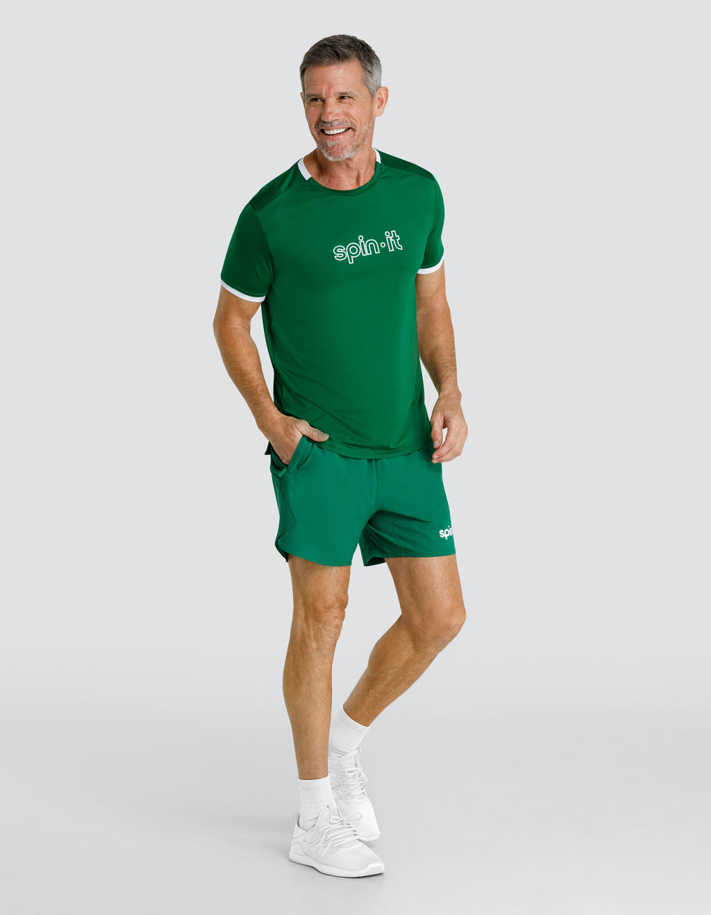 RONALDO SHORT SLEEVE TOP - FERN GREEN