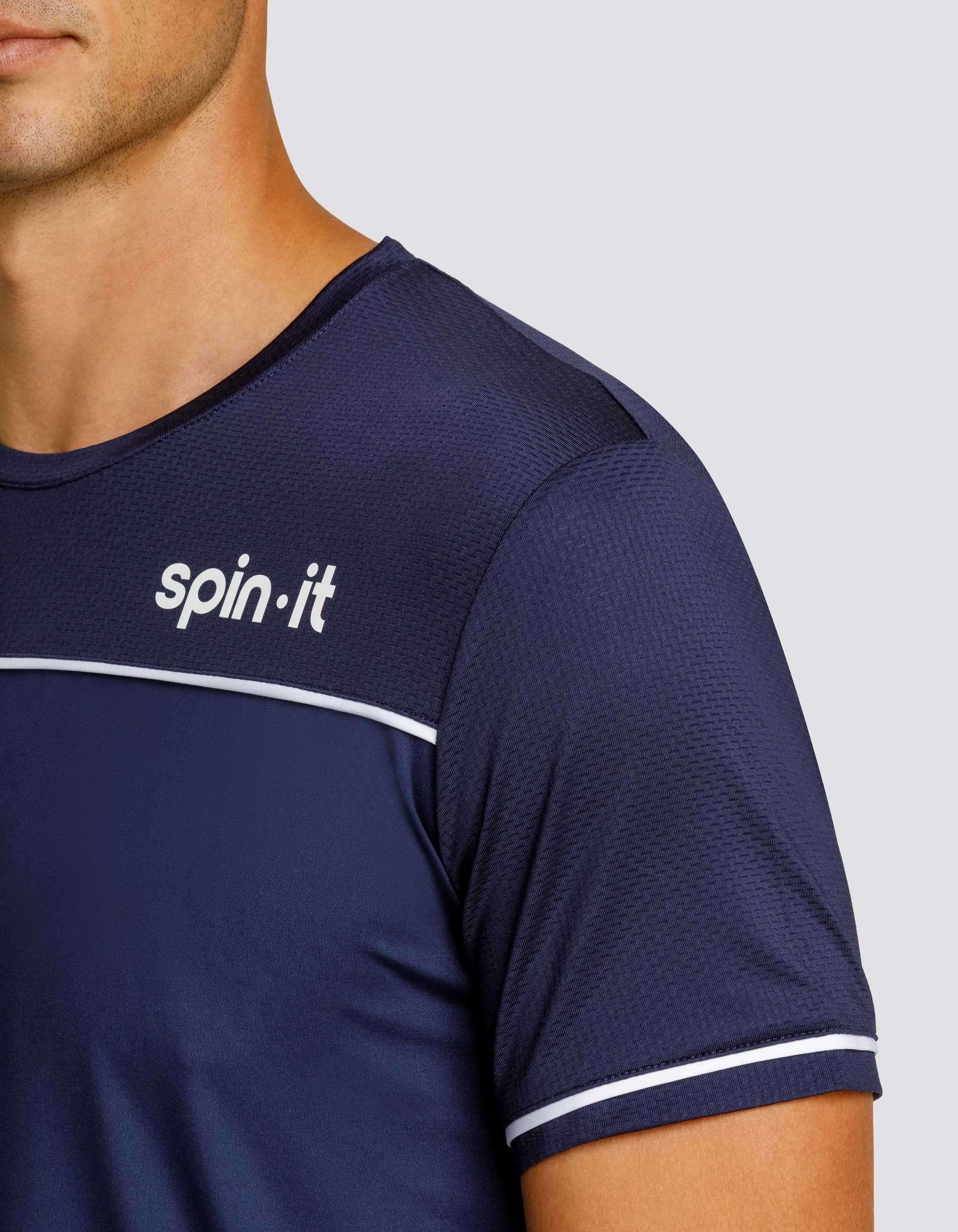 LIONEL SHORT SLEEVE TOP - NAVY BLUE