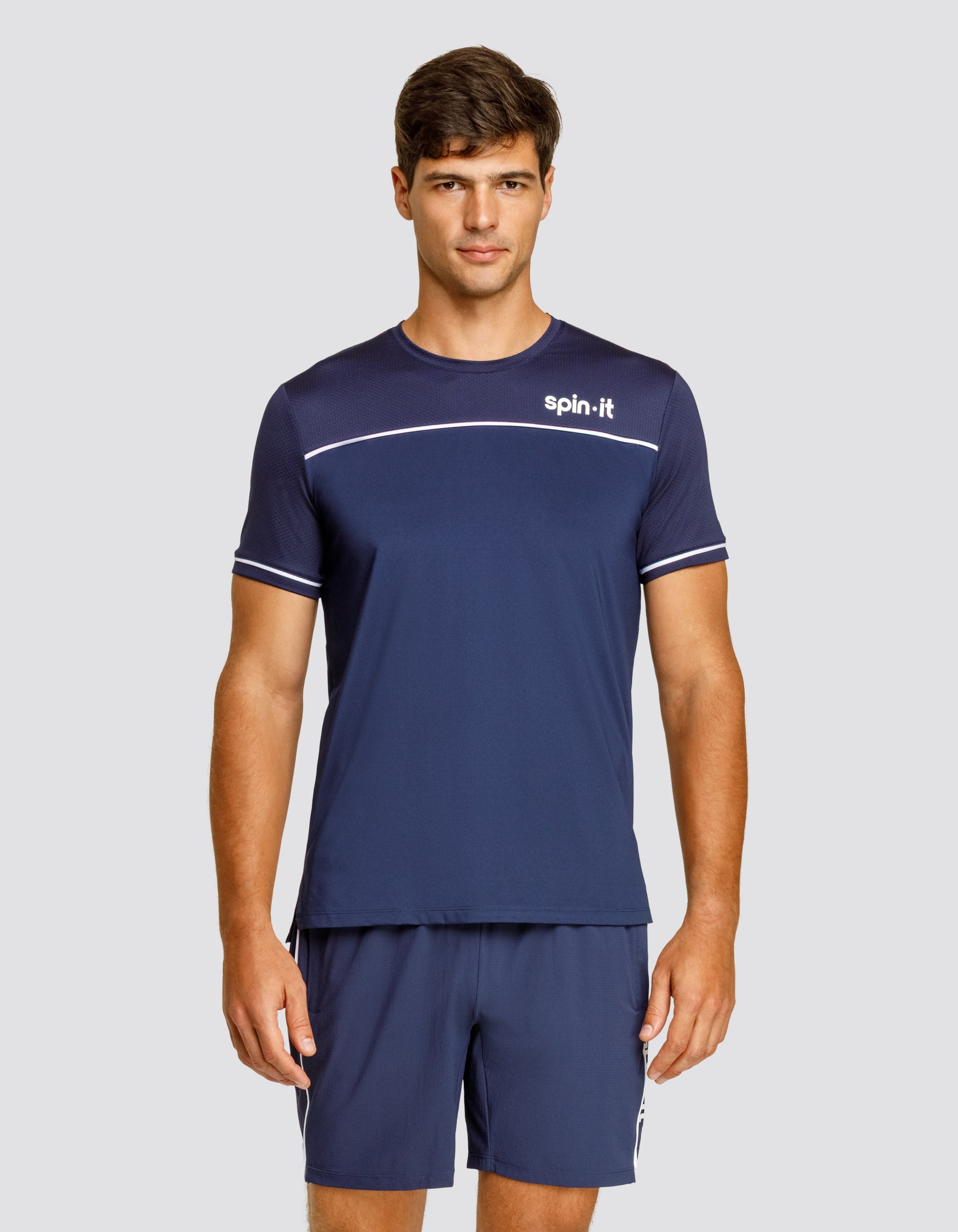 LIONEL SHORT SLEEVE TOP - NAVY BLUE