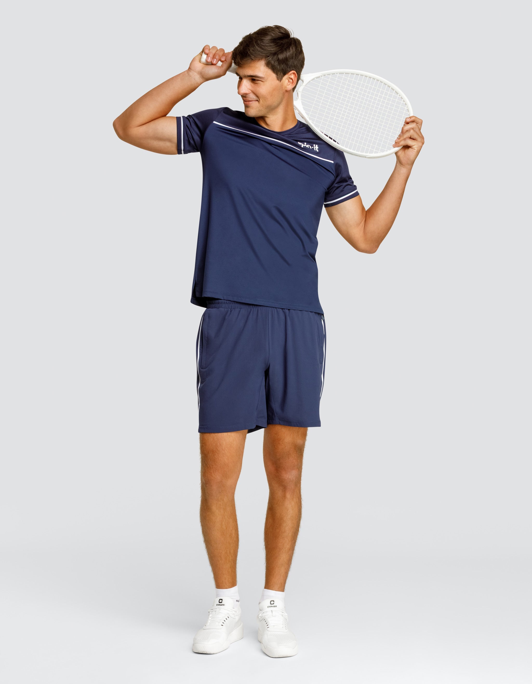 LIONEL SHORT SLEEVE TOP - NAVY BLUE
