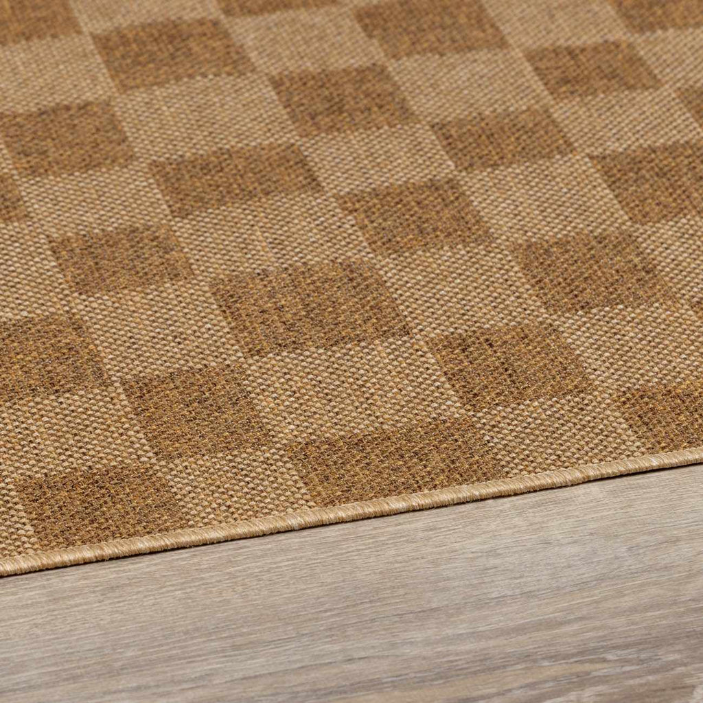 Kuval Checkered Brown Outdoor Rug – Boutique Rugs, view 14