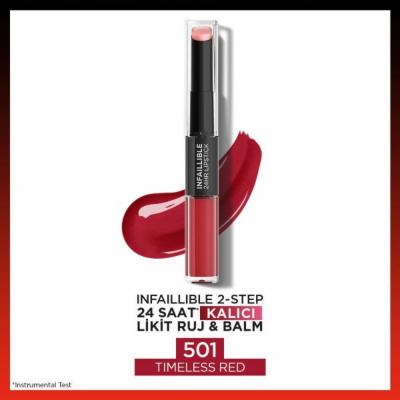 Loreal Paris Infaillible 2-in-1 Liquid Lipstick & Lip Balm - Long-Lasting 24 Hour Lip Color with Moisturizing Benefits